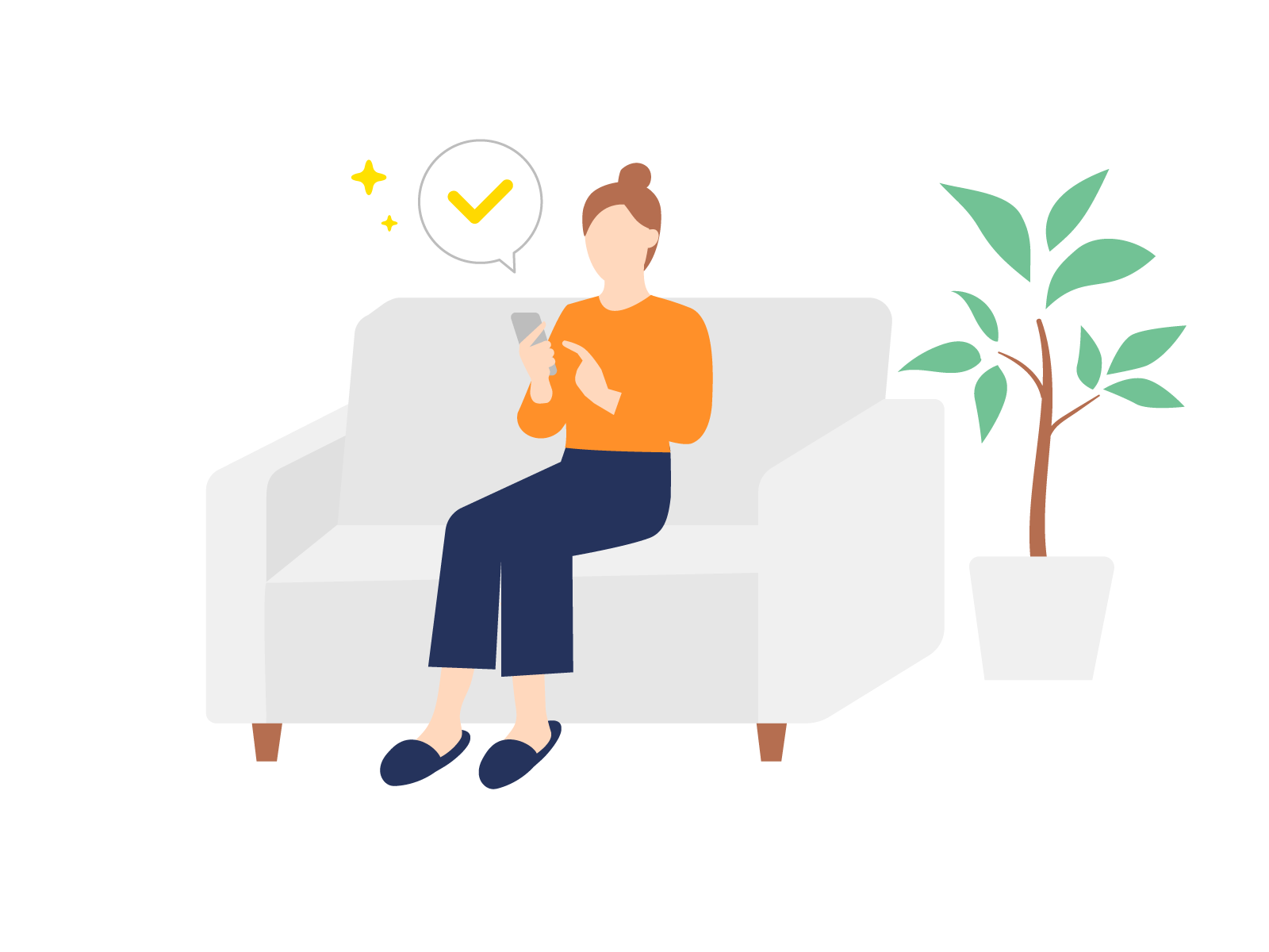 ボイカレのサービス内容を確認して納得した女性画像